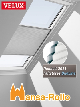 Original Velux  Faltstore DuoLine Plissee Slimline fr VU und VKU (FHC Y -SWL)