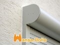 Alu-Rolladen Kasten halbrund rollgeformt mit 37mm PVC-Lamelle