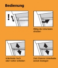 Verdunkelungsrollo fr Velux VK, VE und VS mit Schienen