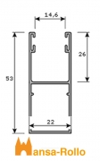 Gerade Aluminium-Fhungsschiene mit Dichtung PP 53